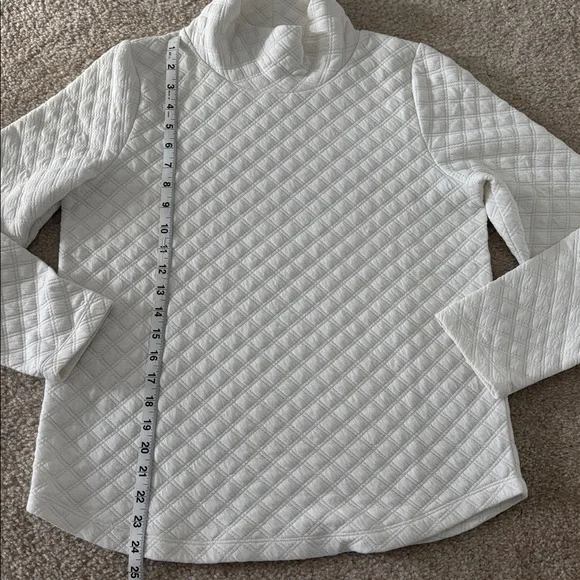 J.Crew Factory Ivory Quilted Pullover - Picture 7 of 7